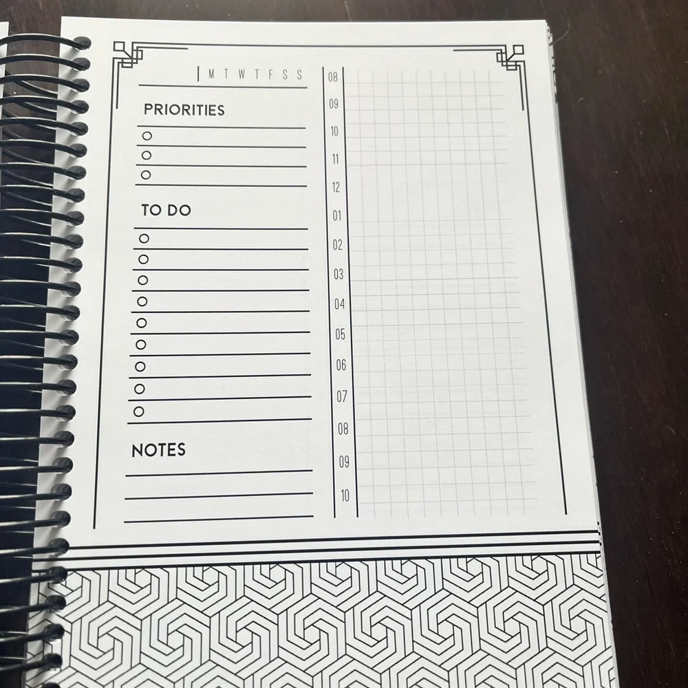 Lights Planner Action Coil B6 Planner Daily New Weekly Cleaning Notebook TN